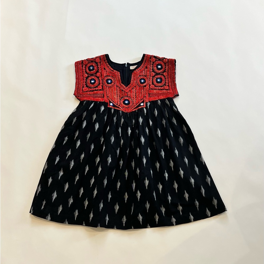 Pink Chicken Embroidered Dress for Girls Size 6 yr